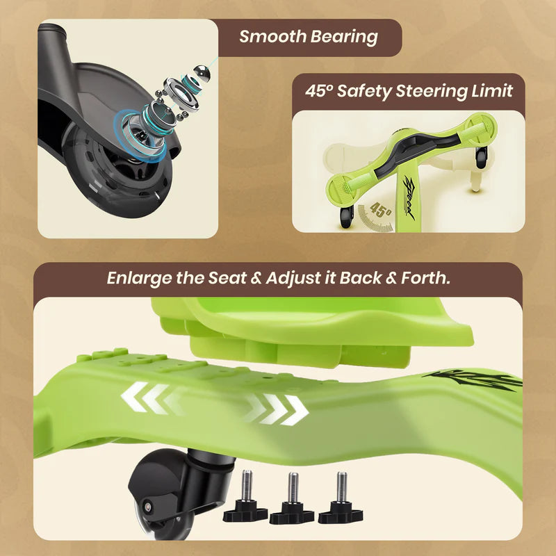 360 Degree Spin Drift Foldable Car with Ergonomic Seat